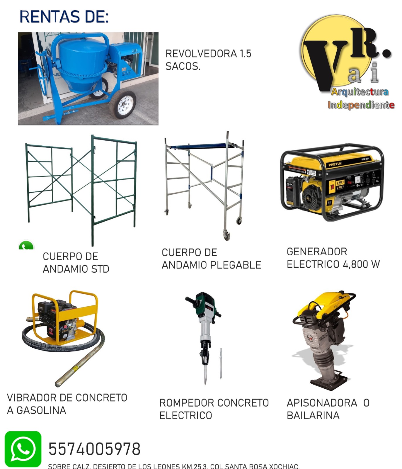 Renta de Maquinaria y Equipo para Construcción